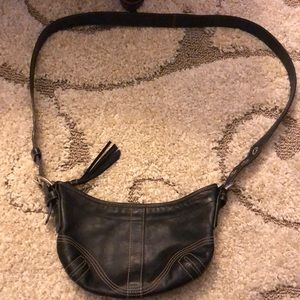 Coach black leather purse